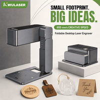 Máquina de Grabado Láser Inteligente con Enfoque Automático, Grabador Láser Portátil con Área de 80x80mm para Madera, Cuero, Acrílico, Personalización de Artesanías