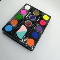 Palette de peinture faciale à base d'eau OEM en vente chaude 10 couleurs Kit de Cosplay de peinture faciale multicolore Ensemble de maquillage pour enfants