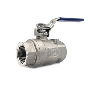 Vanne en acier inoxydable d'un diamètre nominal de 304/316 Vanne à boisseau sphérique manuelle en deux parties avec raccord fileté interne - Product Image 1