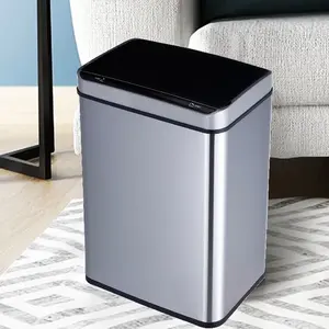 Automatic Trash Bin Garbage Can Stainless Steel Smart Sensor Rubbish Dustbin Dust Trash Waste Bin for Kitchen Trash Can