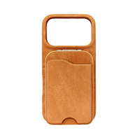 Étui en cuir multifonctionnel pour iPhone 18 avec miroir intégré, béquille et emplacement pour cartes, protection intégrale