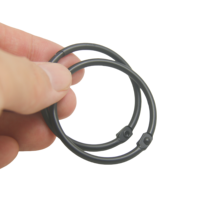 Anillas para Encuadernación FREYA de 38 mm, Color Negro Mate, Minimalistas y Modernas, Organizador de Documentos de Oficina, Accesorio de Hardware