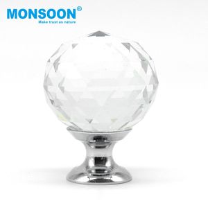 Herrajes para muebles: tiradores de cajones para sala de estar, pomos de cristal para puertas de dormitorio, pomos redondos de aluminio con base de diamante para cocina y armario. - Product Image 4