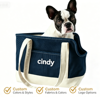 Sac fourre-tout en toile imprimé couleur personnalisée pour animaux de compagnie, sac de transport simple et durable pour petits chiens, idéal pour les promenades quotidiennes et les voyages en extérieur