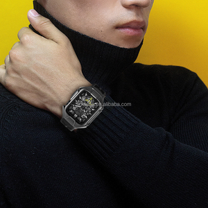 เคสกันกระเทือนสแตนเลสสตีลสำหรับผู้ชาย, เคสป้องกันเต็มตัวเคสโลหะ TPU นิ่มสำหรับ <span class=keywords><strong>Apple</strong></span> <span class=keywords><strong>Watch</strong></span> Band 8 <span class=keywords><strong>7</strong></span> 6 SE 44 45มม. - Product Image 6