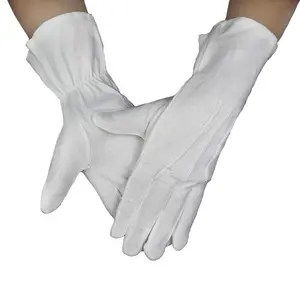 Formal Occasion Parade White Gloves With PVC Dotted White Funeral Gloves