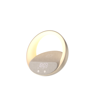 OEM/ODM <span class=keywords><strong>Réveil</strong></span> <span class=keywords><strong>lumineux</strong></span> au lever du soleil Chargement sans fil Haut-parleur portable 10W Haut-parleur multifonctionnel <span class=keywords><strong>avec</strong></span> fonction Snooze - Product Image 6