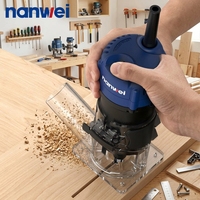 Défonceuses électriques Nanwei, défonceuse à main compacte 450W, petites machines de menuiserie, outils de travail du bois, défonçatrice électrique pour le bois
