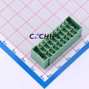 DB2EVHBM-3.81-2*8P-GN Plug-in Terminal Block Through hole,P=3.81mm Board-to-Board / Socket - Closed Screw Fixing 2x8P 3.81mm - Product Image 2