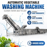 Hoge capaciteit roestvrijstalen food grade volautomatische multifunctionele groente- en fruitbelwasmachine pomp hoog