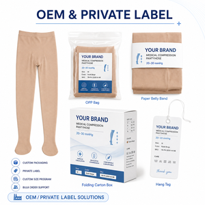 Collants de compression médicale 20-30 mmHg à soutien gradué, fabricant de chaussettes OEM sous marque privée - Product Image 6