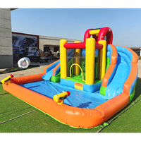 Toboggan aquatique gonflable double pour enfants, trampoline aquatique, utilisation humide, PVC, location