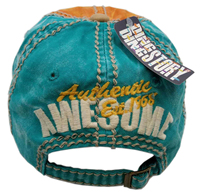 Casquette de patch vintage en coton lavé à 3 rangées de points épais pour femmes