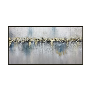 Œuvres d'art abstraites entièrement faites à la main, peinture à l'huile peinte à la main, art mural encadré pour la décoration de chambre à coucher ou d'hôtel de style shabby chic - Product Image 3