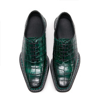 Chaussures en cuir peintes à la main avec semelle en bois pour hommes, style Oxford classique, rétro et adapté au monde des affaires