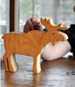 나무 무스 동전 돼지 저금통 저축 은행 어린이를위한 동물 돈 상자 아기 소년과 소녀 돈 은행 - Product Image 5