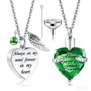Pingente em Forma de Coração em Aço Inoxidável 316L, Chaveiro Fashion, Urna de Cremação Memorial para Humanos e Animais de Estimação, Presente de Joias para Homens e Mulheres - Product Image 4