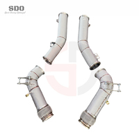 Tuyaux de descente à haut débit en acier inoxydable SDO pour Maserati MC20 3.0T V6 2021-2026 avec bouclier thermique, échappements de course