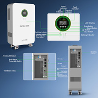 Système de Stockage d'Énergie Domestique Hybride Prêt pour le Système Solaire, avec Batterie LiFePO4 5KWh et Onduleur 5KW, Prêt pour le Réseau, Phase Partagée, Entrepôt Allemagne