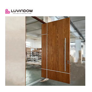 New Design Security Entrance <strong>Doors</strong> Wind Pressure Resistance Simple Design Wood Main Entrance Pivot <strong>Door</strong> <strong>Modern</strong> - Product Image 5