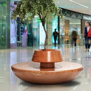 Flower Pot Planter Seat Outdoor Furniture Circle Shaped Tree Pool Garden Landscape Commercial Art Display Ring Rest Chair