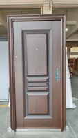 Porte de sécurité ventilée en acier, designs uniques pour la maison, portes de sécurité, porte d'entrée extérieure en métal