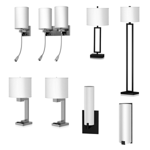 Black Iron <b>Lamp</b> Table <b>Light</b> with <b>LED</b> Reading <b>Lamp</b> for Hotel Room <b>Lamp</b> for Decor - Product Image 1
