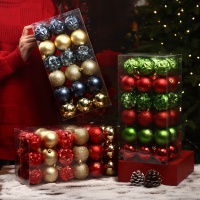 Ensemble de boules de Noël modèle SD-AS, 36 pièces, décorations colorées suspendues pour arbre de Noël, fenêtre, fête, petites décorations pendantes