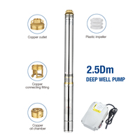 DAYUAN 2.5 pouces 0.5HP DM bien l'approvisionnement en eau et l'irrigation Agriculture pompe à eau de puits profond avec boîtier de commande