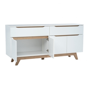 Stylish White Oak Colour MANDO 1.6M Sideboard Two-Tone Buffet Cabinet with Large Storage for Modern Dining Room and Living Area - Product Image 4