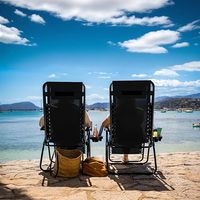 Chaise zéro gravité légère, pliable, empilable, chaise de plage rafraîchissante, chaise longue pour patio extérieur, piscine, terrasse, camping