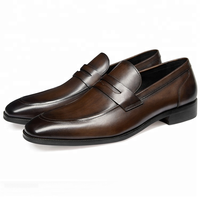 Chaussures Habillées en Cuir Véritable Italien pour Homme 2024, Confortables et Souples, Chaussures de Conduite Plates Personnalisées