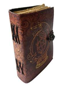 Cuaderno de Cuero con Estampado de Pentagrama, Encuadernado, Cuadernos de Cuero Únicos, Logotipo Personalizado, Papel Ecológico, Cierre con Candado para Viajes - Product Image 2