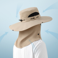 Transpirable ajustable verano protección solar Anti UV pesca escalada visera sombrero de ala grande para el sol para hombres