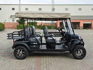 Voiturette <span class=keywords><strong>de</strong></span> golf électrique exclusive RENQI 6 places avec pare-soleil, boîte <span class=keywords><strong>de</strong></span> rangement, batterie 60V, autonomie 90 km pour l'exploration en extérieur - Product Image 6