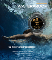 NORTH EDGE Laker Jam Tangan Digital Pria Olahraga Tahan Air 50M Pedometer Olahraga Smartwatch Detak Jantung Gelang Android