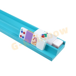 Bleu 4pcs Racks En <span class=keywords><strong>Bois</strong></span> Poussoirs Ensemble Couleur Naturelle 19Lx2.5W Pouces American Mahjong Accessoire - Product Image 3