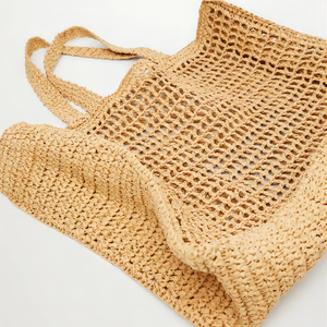 Borse da viaggio da spiaggia estive borsa da viaggio in vimini di paglia di rafia borsa da donna di design di lusso borsa da Shopper intrecciata di parigi - Product Image 3