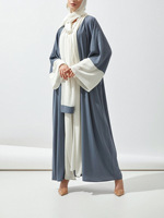 Ensemble Abaya 2 pièces assorti avec hijab pour femmes musulmanes traditionnelles, vente en gros