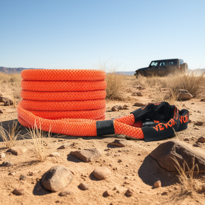 Sangle de récupération cinétique Vevor 1 x 20 pieds, résistance à la rupture de 38 000 lb, corde en polyester pour remorquage de voitures Jeep - Product Image 2