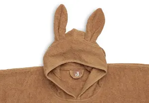 Bunny Ears Kids Hooded Towel Organic Cotton Baby Bath Towel Large Size Kids Poncho Towel