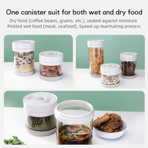 Contenitore contenitore di vetro sigillato sottovuoto per caffè barattoli di cibo essiccato <span class=keywords><strong>Set</strong></span> di contenitori sottovuoto con coperchio di blocco - Product Image 5