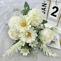 Bouquet de fleurs artificielles en soie pour salon, table à manger, mariage, maison, hôtel, bureau, chambre à coucher, décoration