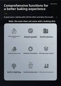 เตาอบไฟฟ้าแบบตั้งโต๊ะสองชั้นสำหรับอบพิซซ่าเชิงพาณิชย์ - Product Image 4