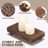 Rehausseurs en bois pour présentoir, socle de présentation, décoration, style rustique vintage, empilables, pour cuisine, support de plateau