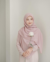 SHENGMO-Hijab en mousseline lisse doux 70*180cm, foulard islamique pour femme, hijab en mousseline de soie perlée
