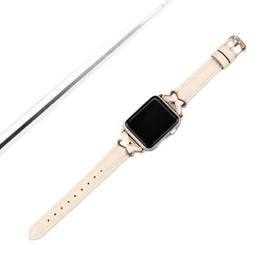Apple Watch Series 11 10 9 SE Ultra 2 için Zarif Kelebek Metal Bağlantılı Deri Kayış Lüks İnce Kadın Takı Bilekliği - Product Image 3
