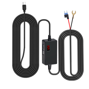 Câble abaisseur de tension pour voiture 12V/24V vers 5V 3A avec affichage de la tension, protection contre les coupures de courant et tension réglable L176 - Product Image 1