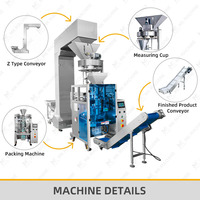 Machine automatique d'emballage de sacs de sachets de sachets soufflés de maïs en bouilloire machine d'emballage de pop-corn à micro-ondes de granules de sac à fermeture arrière