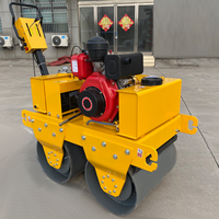 Super qualité réversible Double tambour béton rouleau diesel 1 tonne vibrant route compacteur équipement